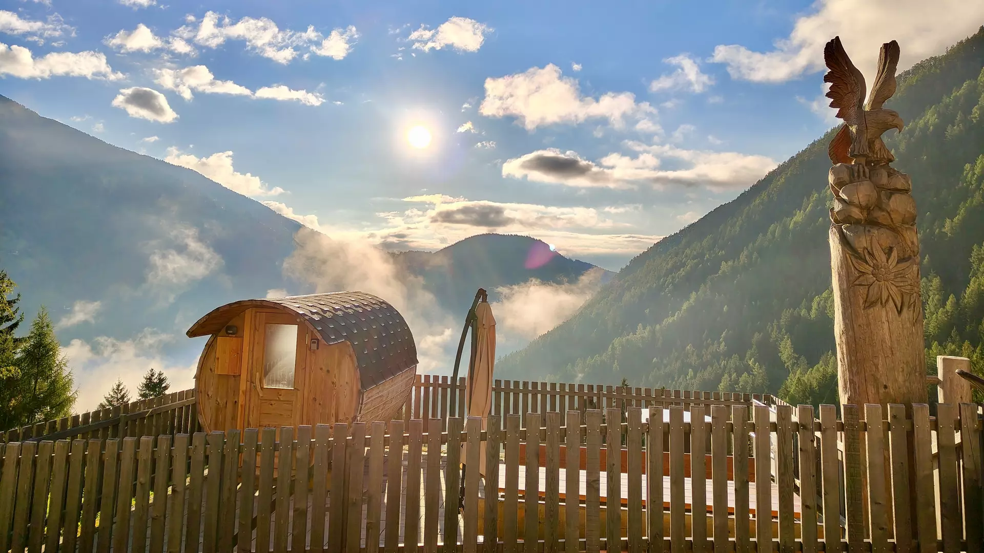 Area barbecue, terrazza e sauna